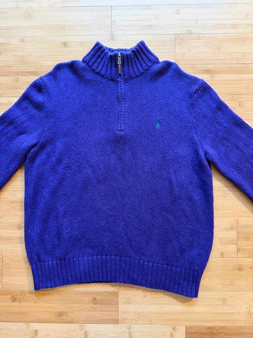 Vintage Polo Ralph Lauren Pullover Cable Knit Quarter-Zip Sweater - Men’s XL